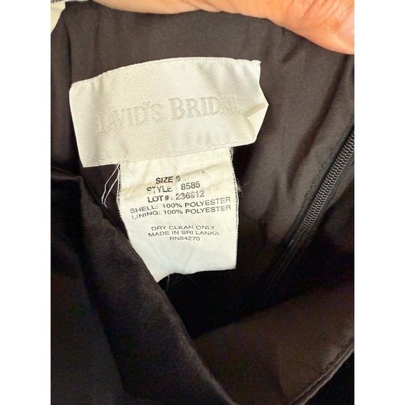 David's Bridal Black Dress Formal Occasion Evening Party Size 6 - Picture 5 of 5